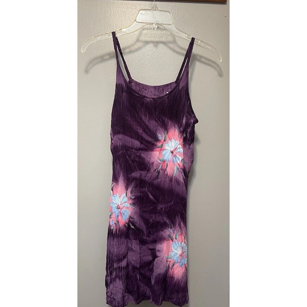 Pineapple Moon Dress Purple With Flowers  Women's Size Small  Tropical